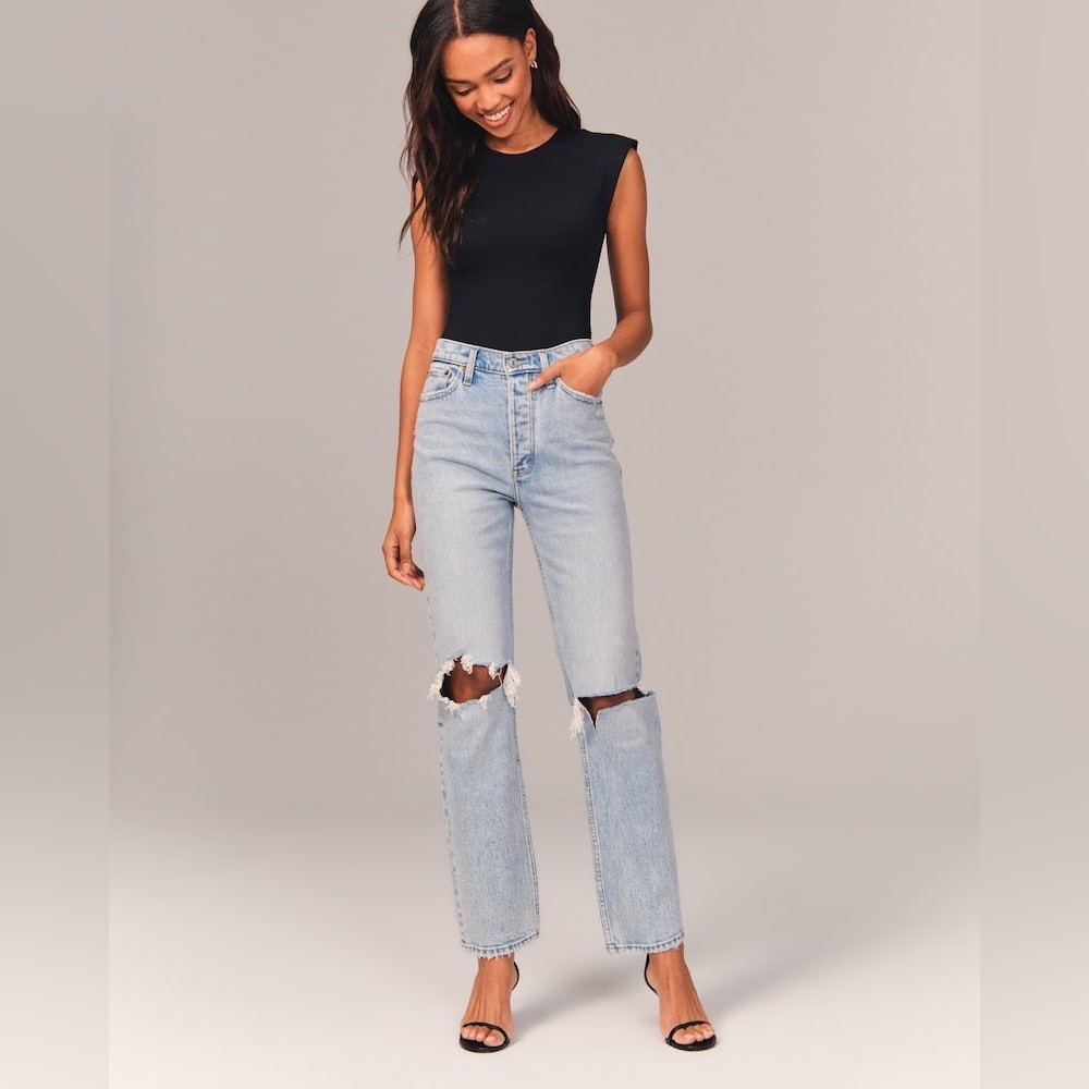 Abercrombie dad high rise jean